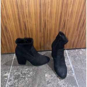 Suede sock booties